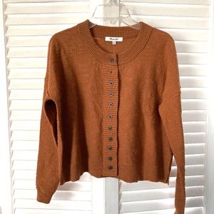 NWT Cropped Cotton-Poly Madewell Cardigan